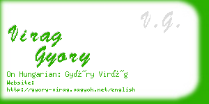 virag gyory business card